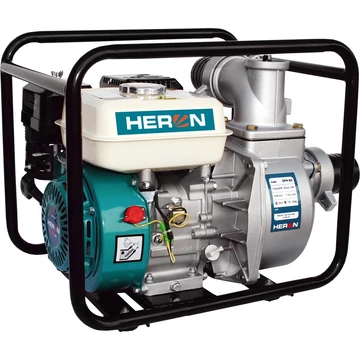 Heron benzinmotoros vízszivattyú, 6,5 LE, max.1100l/min, max. 28m emelőmagasság, 3"csőátmérő (EPH-80)
