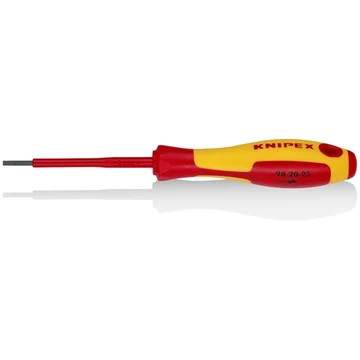 Knipex VDE csavarhúzó lapos 2.5x0.4x75mm, többkomponensű nyél