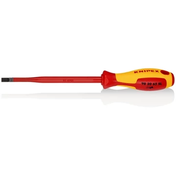 Knipex VDE SLIM csavarhúzó lapos 6.5x1.2x150mm, többkomponensű nyél