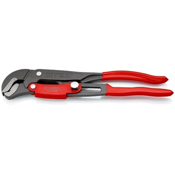 Knipex csőfogó S pofával 45° 1'' gyorsállítás, szürke porfestés, mártott nyél