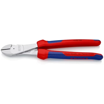 Knipex erőkímélő oldalcsípő fogó krómozott, többkomponensű nyél 250mm 