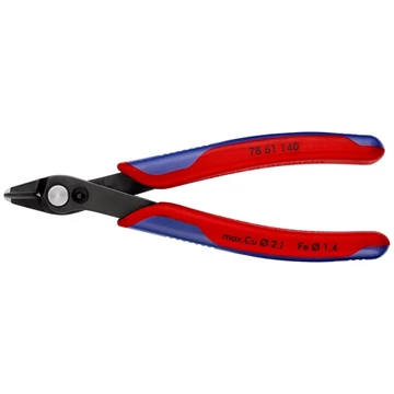 Knipex elektronikai oldalcsípő fogó Super Knips XL többkomponensű nyél barnított 140 mm
