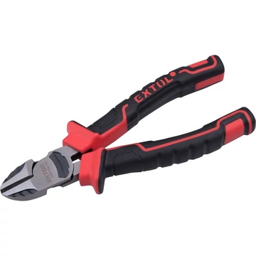 Extol Premium oldalcsípő fogó, 190mm, duál vörös/fekete TPR nyél, 20% extra erőkifejtés
