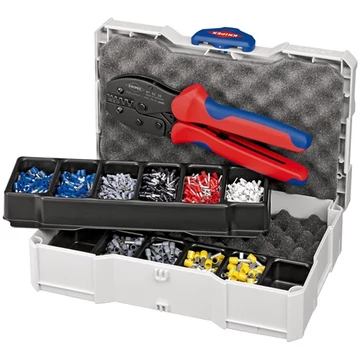 Knipex érvéghüvely készlet 97 52 38 krimpelő fogóval TANOS MINI-systainer-ben