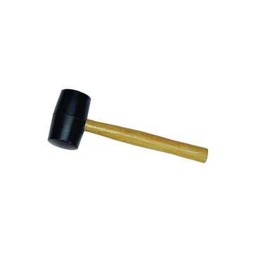 Bautool Gumikalapács fekete gumival, fa nyéllel 80mm