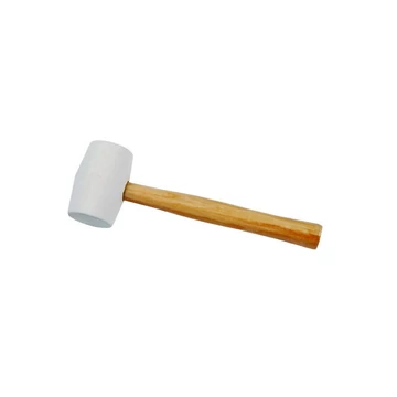 Bautool Gumikalapács fehér gumival, fa nyéllel 60mm
