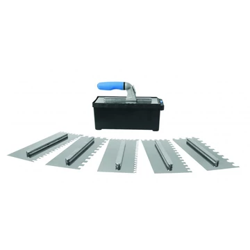 Bautool Glettelő készlet 8 részes (8.10,12,10x20, tigris, ferde fogazás) - Berb Szerszám