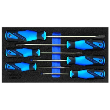 Gedore csavarhúzók Check-Tool modulban (1500 CT1-2150 PH)