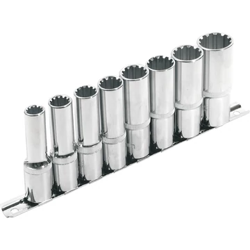 Extol Premium hosszított Multi Lock dugófej készlet ; 1/2", 8db 