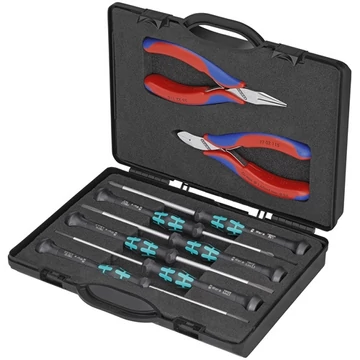 Knipex Elektronikai fogókészlet csipesszel 8 részes