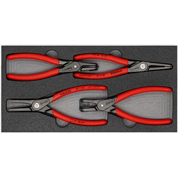 Knipex precíziós seeger-fogókészlet 4 részes, szivacstálcával 