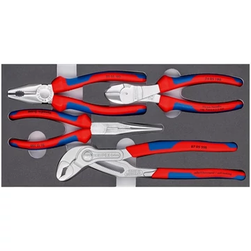 Knipex Basic Chrome fogókészlet 4 részes, szivacstálcával