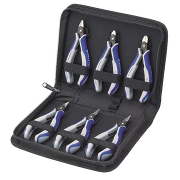 Knipex Elektronikai fogókészlet csipesszel 6 részes