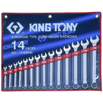 King Tony 14 Részes Csillag-Villás Készlet 5/16-1-1/4