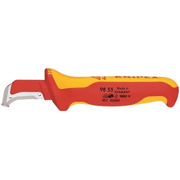 Knipex Kábelcsupaszító kés csúszósaruval VDE 180 mm