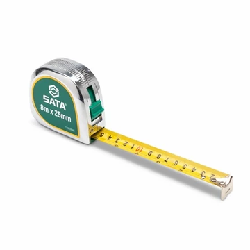 SATA mérőszalag 8m x 25mm (mm/col) króm