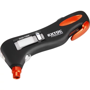 Extol Premium nyomásmérő digitális, 5 az 1-ben autós funkció: nyomásmérő, fehér fény, vörös fény, üvegtörő, biztonsági öv átvágó - Berb Szerszám