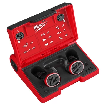Milwaukee L4 RLEPB-301 újratölthető hallásvédő füldugó Bluetooth funkcióval