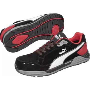 Puma Airtwist Blk Red Low Munkavédelmi Félcipő S3