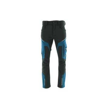 Sara Comfort Winter - Munkaruha Bélelt Softshell Deréknadrág fekete/petrol kék - Berb Szerszám