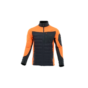 Sara Comfort Plus Hybrid - Munkaruha cipzáras pulóver sötétszürke - narancs - Berb Szerszám