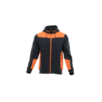 Sara Comfort Plus kapucnis pulóver sötétszürke - narancs - Berb Szerszám