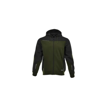 Sara Comfort Plus kapucnis pulóver olíva zöld - fekete - Berb Szerszám