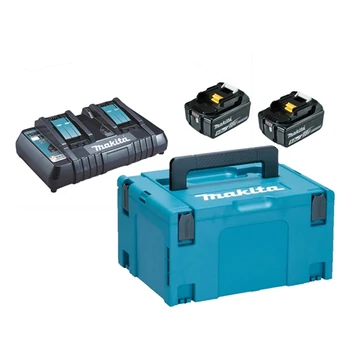 Makita 18V LXT Li-ion 2x5.0 Ah akku + DC18RD duplatöltő készlet + MAKPAC