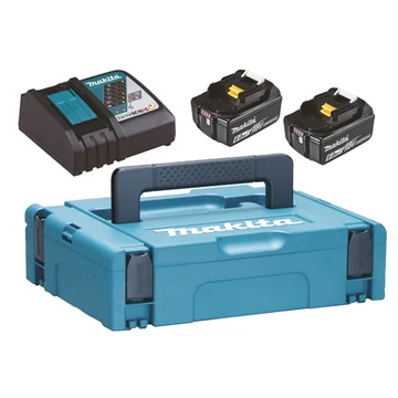 Makita 18V LXT Li-ion 2x6.0 Ah akku + DC18RC töltő készlet + MAKPAC