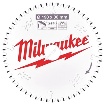 Milwaukee körfűrészlap ¤190x30x2,4; 54z 4932471303 alu.