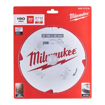 Milwaukee körfűrészlap ¤190x30x1,8; 4d 4932471304 fiber