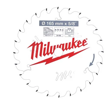 Milwaukee körfűrészlap ¤165x15,87x1,6; 24z 4932471311
