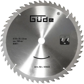 Güde Fűrésztárcsa HM 250x20x50Z