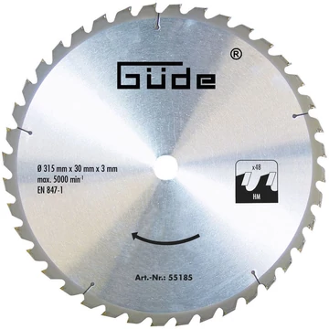 Güde Fűrésztárcsa HM 315x30x48Z