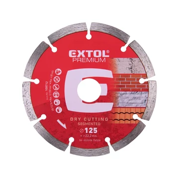 Extol Premium gyémántvágó szegmenses; 230×22,2mm, max.6.650 f/min