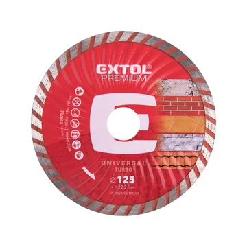 Extol Premium gyémántvágó TURBO gránit/kerámia; 230×22,2mm, max.6.650 ford/perc