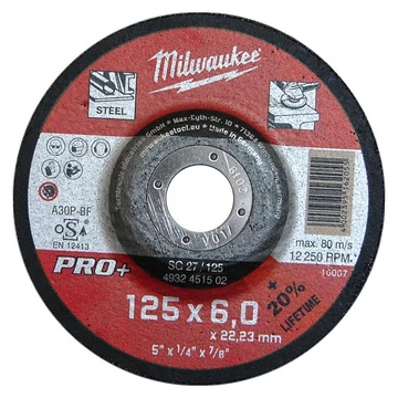 Milwaukee tisztítókorong ¤125x6 grwsg27 (4932451482)