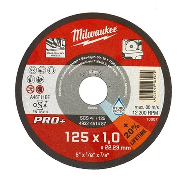 Milwaukee vágókorong ¤125x1,0 4932478998 10db/cs