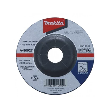Makita Csiszolótárcsa ACÉL 115x6mm