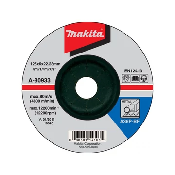 Makita Csiszolótárcsa ACÉL 125x6mm