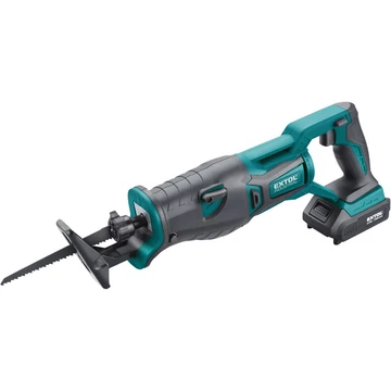 Extol Industrial akkus szablyafűrészgép, Share20V, Li-ion, 1db akku, 1db töltő, 2000 mAh, 0-3000 ford/perc