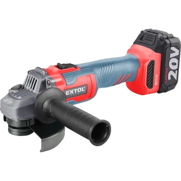 Extol Premium Akkus Sarokcsiszológép, 125mm, szénkefe nélküli, 20V, 1db akku, 1db töltő, 4000 mAh - Berb Szerszám
