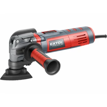 Extol Premium multifunkciós szerszámgép, 400W; szabályozható rezgésszám: 15.000-22.000/perc, 5 db cserélhető fej, 1,5 kg