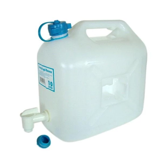 Műanyag camping kanna 10 L rejtett csappal (550g)