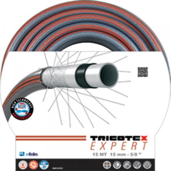 Tricotex Expert csavarodás mentes locsolótömlő 1" 25m szürke