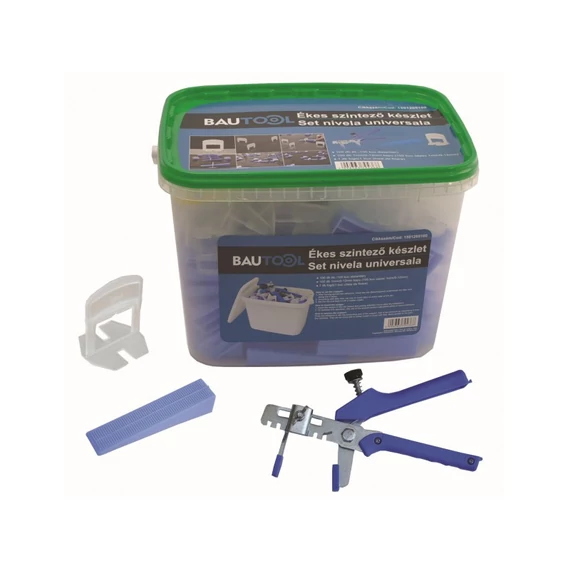 Bautool Ékes szintező készlet (100 db ék, 100 db 1mm/0-12mm kapu, 1 db fogó)