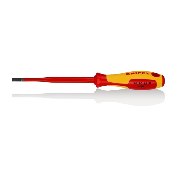 Knipex VDE SLIM csavarhúzó lapos 5.5x1.0x125mm, többkomponensű nyél
