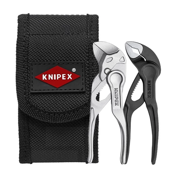 Knipex XS mini vízpumpafogókészlet 100mm 2 részes, övtáskában
