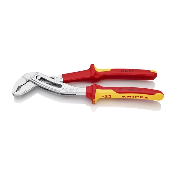 Knipex VDE Alligator keskeny vízpumpafogó krómozott, többkomponensű nyél 250 mm