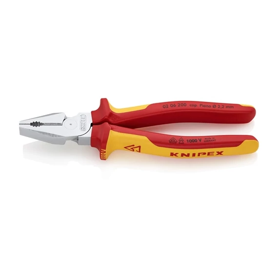 Knipex Erő kombinált fogó krómozott VDE 200 mm